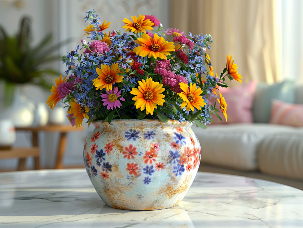 pot de fleur en céramique